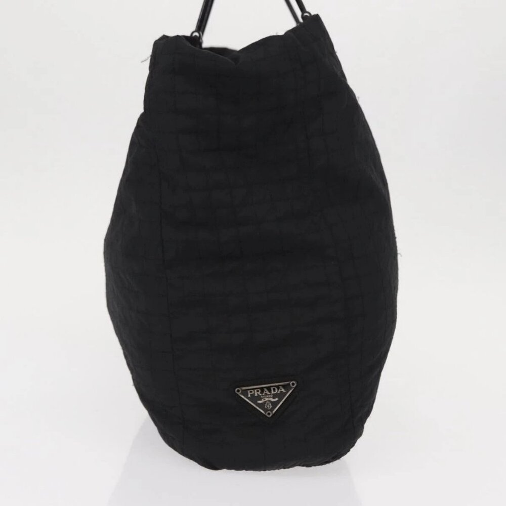 PRADA Hand Bag Nylon Black Silver Auth ka079 - Picture 6 of 16